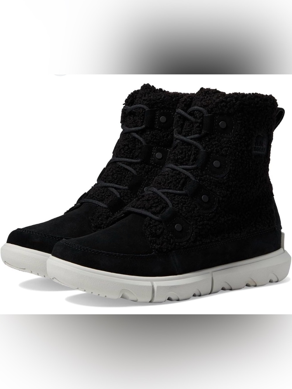 Sorel Explorer II Joan Boot Black Cozy Sherpa New Size 10.5